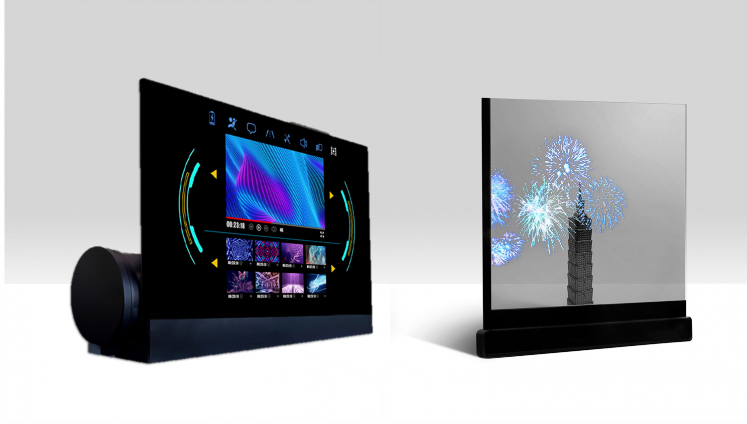 可捲式、折疊性、高透明